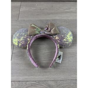 Authentic Disney Parks Earidescent Iridescent Sequin Minnie Mouse Ear Headband